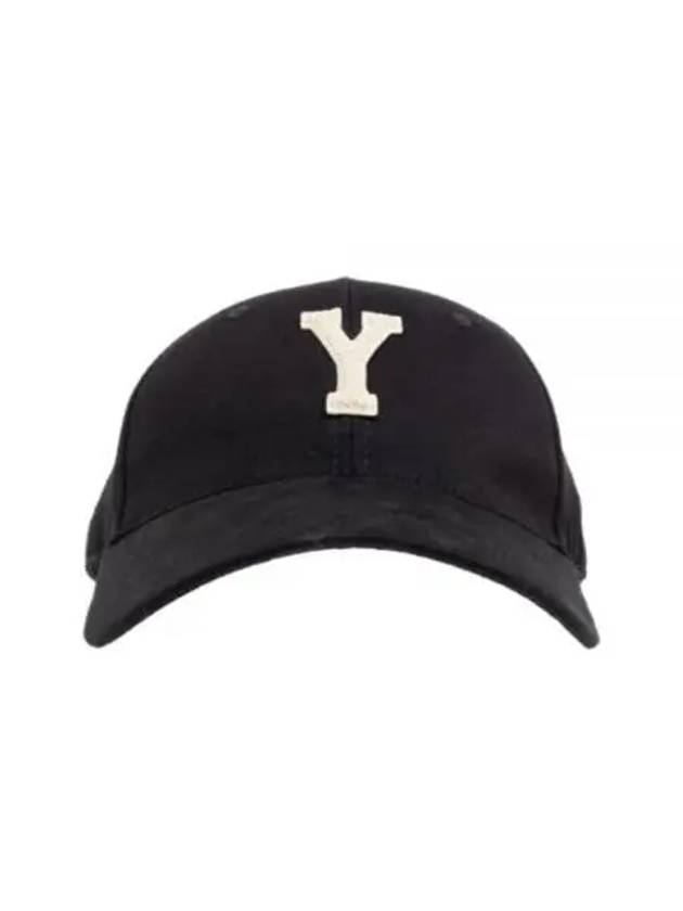 Y Varsity Gabardine Ball Cap Black - SAINT LAURENT - BALAAN 2