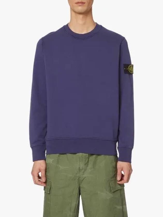 Wappen Patch Crew Neck Sweatshirt Purple - STONE ISLAND - BALAAN 2