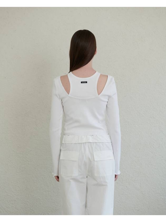 LAYERED U NECK TOP SET UP_WHITE - UNMUTE - BALAAN 2