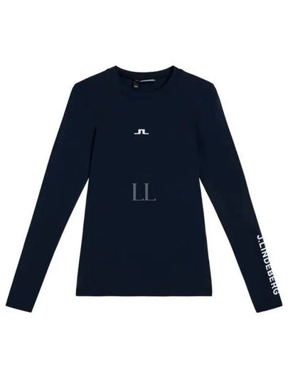 Women's Tekla Crew Neck Long Sleeve T-Shirt Black - J.LINDEBERG - BALAAN 2