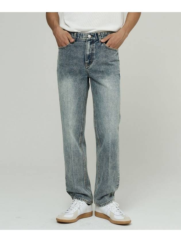 Bleached denim pants_straight fit - BLONDNINE - BALAAN 1