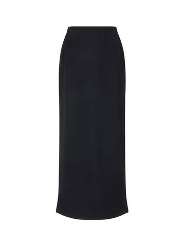 Yohji Yamamoto FEMME Back Zip Wool Twill Skirt Black - YOHJI YAMAMOTO - BALAAN 1