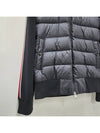 Logo Patch Padded Wool Hooded Jacket Black - MONCLER - BALAAN 7