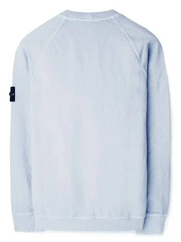 Garment Dyed Malfile Crewneck Sweatshirt Sky Blue - STONE ISLAND - BALAAN 3