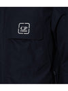 Metropolis Logo Patch Shirt Zip Up Jacket Navy - CP COMPANY - BALAAN 6