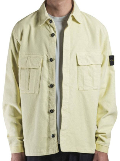 Wappen Patch Two Pocket Shirt Jacket Yellow - STONE ISLAND - BALAAN 2