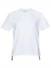 Center Back Stripe Classic Cotton Pique Relaxed Fit Short Sleeve T-Shirt White - THOM BROWNE - BALAAN 7