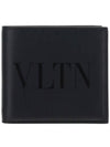 Signature Logo Half Wallet Black - VALENTINO - BALAAN 3