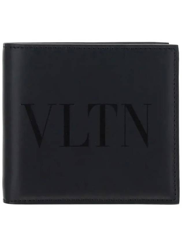 Signature Logo Half Wallet Black - VALENTINO - BALAAN 3