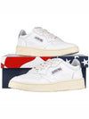 Medalist Leather Metal Silver Tab Low Top Sneakers White - AUTRY - BALAAN 11