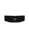 Triangle Logo Hairband Black - PRADA - BALAAN 1