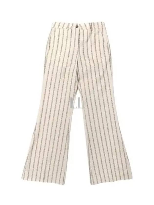 Women's Jacquard Motif Cotton Wide Pants Cream - GOLDEN GOOSE - BALAAN 2