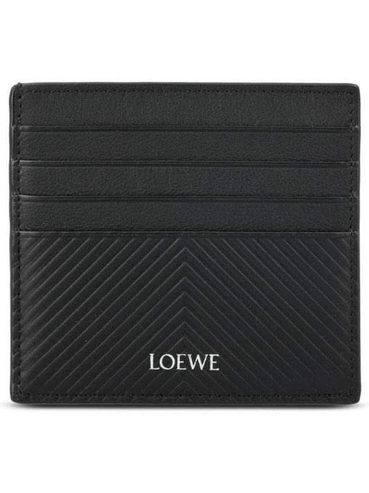 Logo Classic Calfskin Card Wallet Black - LOEWE - BALAAN 1