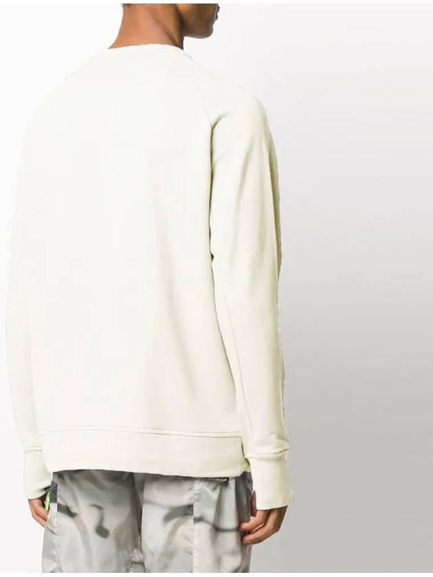 Men's Lens Wappen Zipper Pocket Crew Neck Sweatshirt White - CP COMPANY - BALAAN 5