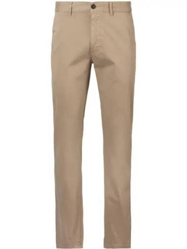 Slim Fit Stretch Cotton Satin Chino Straight Pants Open Brown - HUGO BOSS - BALAAN 2