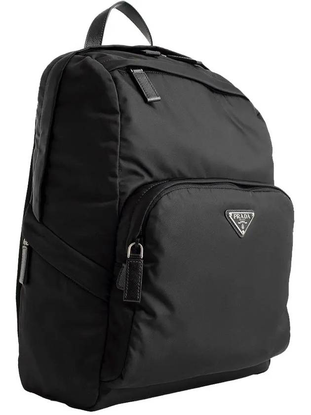 Triangle Logo Re-Nylon Backpack Black - PRADA - BALAAN 4