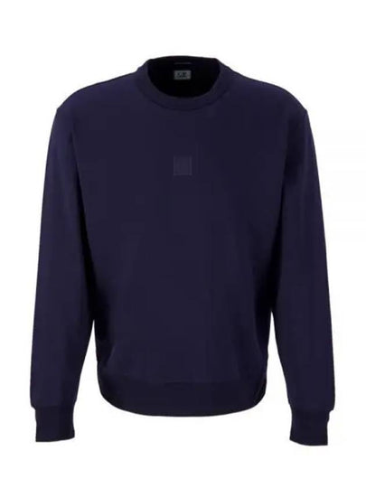 Stretch Fleece Crew Neck Sweatshirt Navy - CP COMPANY - BALAAN 2