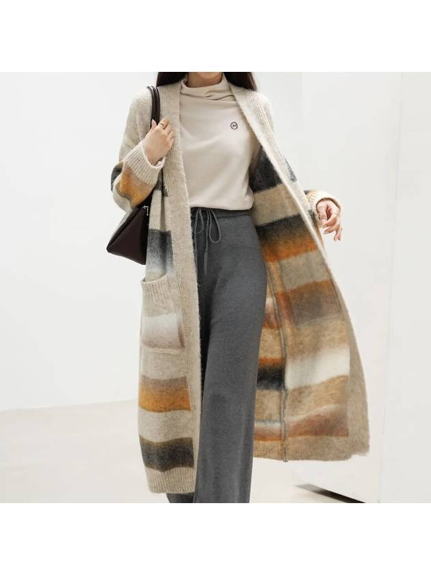 Trimu wool color long knit cardigan - MONO AT.D - BALAAN 4