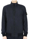 Garment Dyed Crinkle Reps Nylon Zip-up Jacket Navy - STONE ISLAND - BALAAN 3