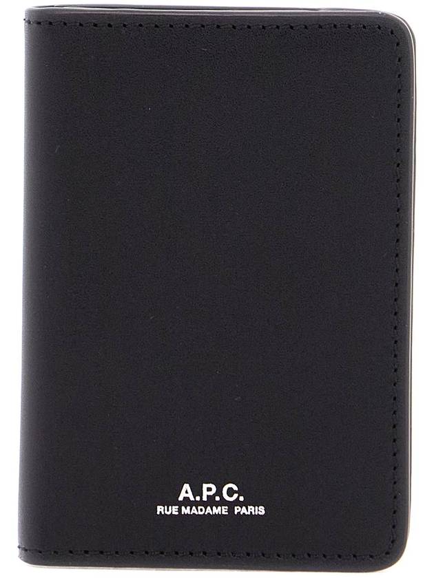 Stefan Small Leather Card Wallet Black - A.P.C. - BALAAN 2