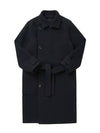 Wrap Wool Double Coat Black - LEMAIRE - BALAAN 4