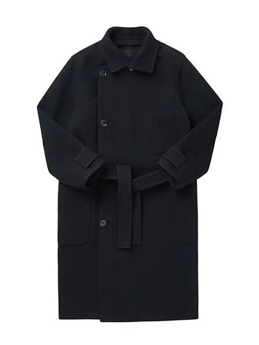 Wrap Wool Double Coat Black - LEMAIRE - BALAAN 2