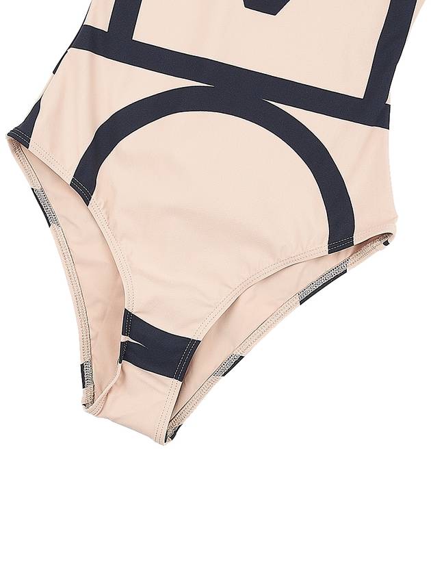 Monogram One-Piece Swimsuit Beige - TOTEME - BALAAN 7