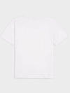 Logo Print Cotton Jersey Loose Short Sleeve T-Shirt White - CELINE - BALAAN 3