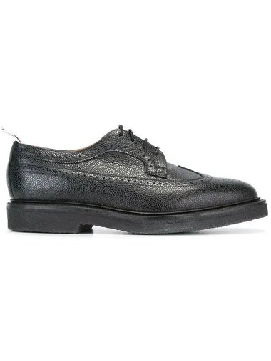 Three Stripes Wingtip Brogue Black - THOM BROWNE - BALAAN 1