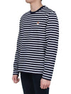 Fox Head Patch Regular Marin Long Sleeve T Shirt Navy Stripes - MAISON KITSUNE - BALAAN 4