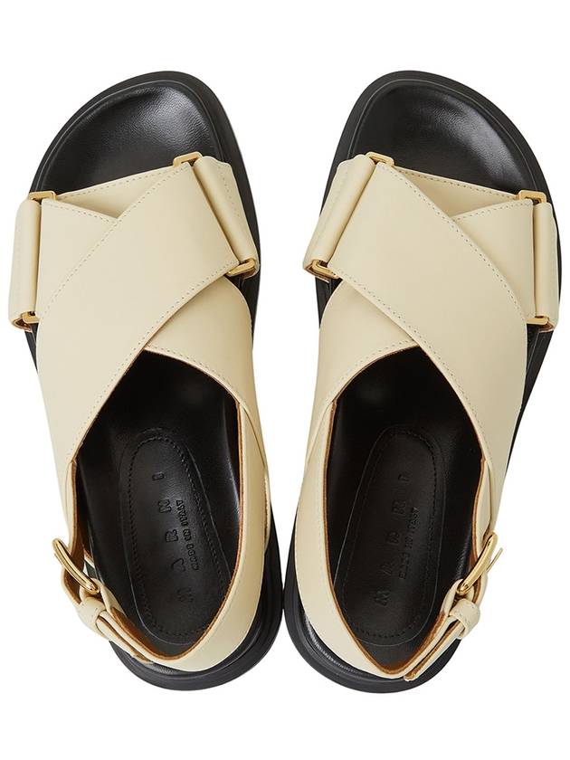 Fussbet Leather Sandals White - MARNI - BALAAN 3