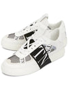 VL7N Band Logo Mesh Low Top Sneakers White Black - VALENTINO - BALAAN 2