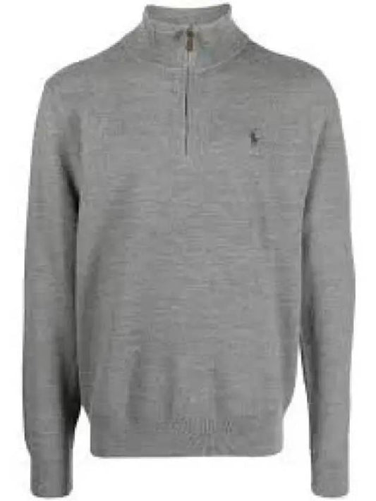 ReserveCotton Quarter Zipper Sweater Gray - POLO RALPH LAUREN - BALAAN 1