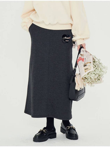 MET velvet detail present skirt charcoal - METAPHER - BALAAN 1