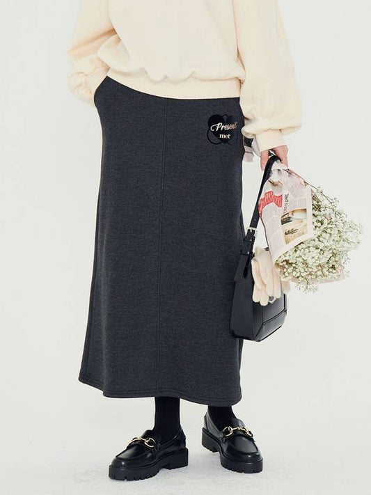 MET velvet detail present skirt charcoal - METAPHER - BALAAN 1