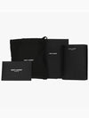 Logo Grain Leather Half Wallet Black - SAINT LAURENT - BALAAN 5