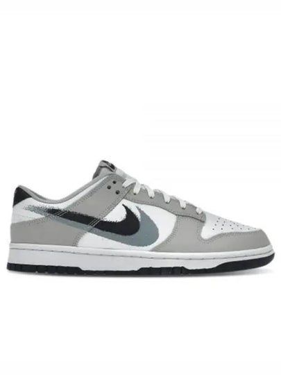 Dunk Stencil Swoosh Low Top Sneakers Cool Gray White - NIKE - BALAAN 2