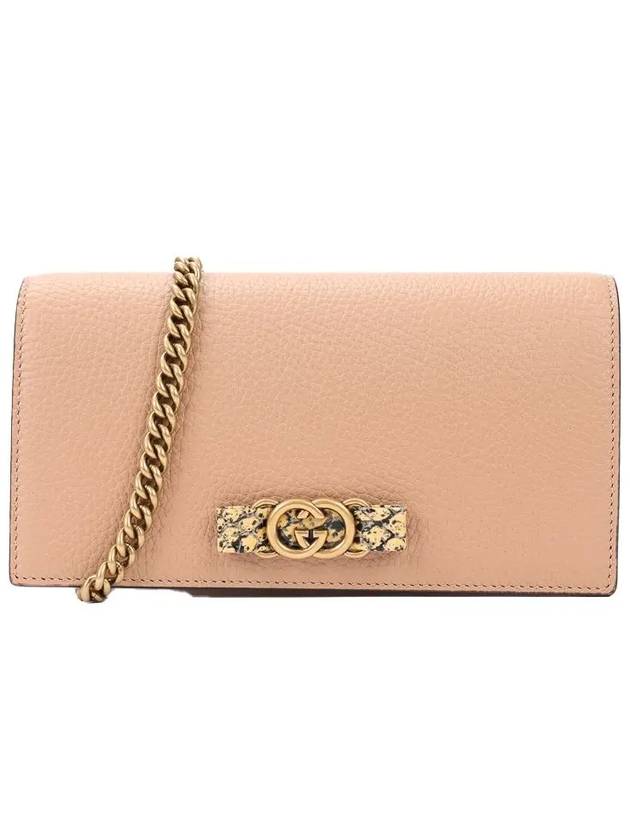 GG Interlocking Leather Chain Long Wallet Pink - GUCCI - BALAAN 2