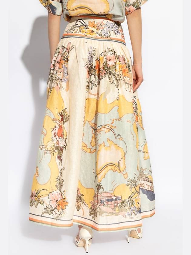 Zimmermann Linen Skirt With Print, Women's, Multicolour - ZIMMERMANN - BALAAN 4