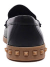 V Logo Leather Loafers Black - VALENTINO - BALAAN 5