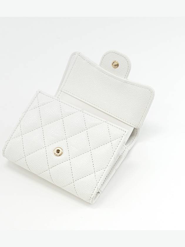 Classic Caviar Small Bicycle Wallet White AP0229 WH - CHANEL - BALAAN 5