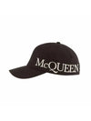 Embroidered Logo Ball Cap Black - ALEXANDER MCQUEEN - BALAAN 5