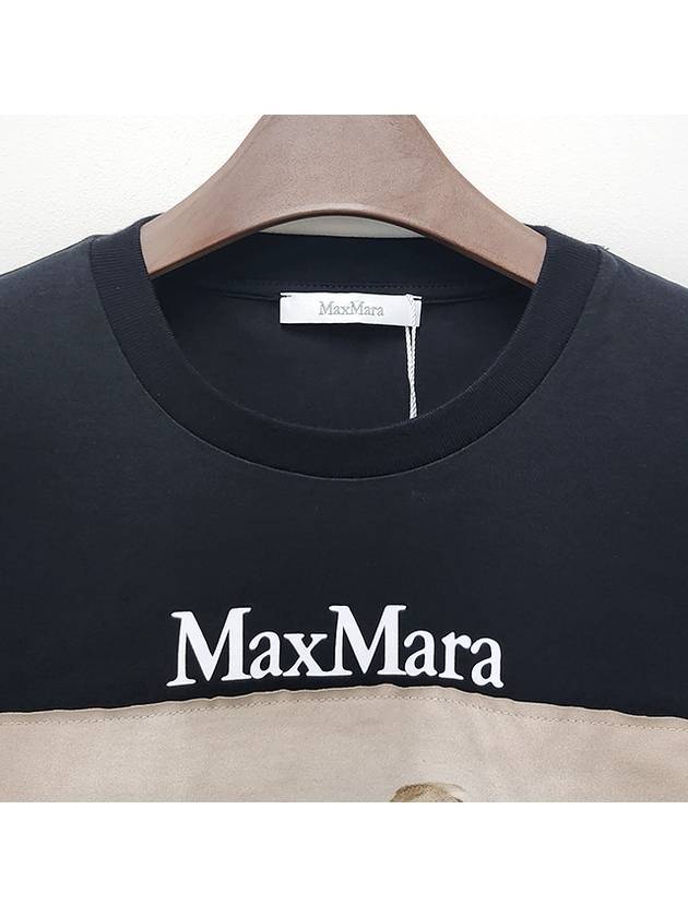 Women's Tacco Short Sleeve T-Shirt Black - MAX MARA - BALAAN 5