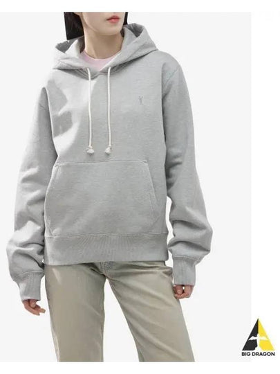 Cassandre Organic Cotton Hoodie Grey - SAINT LAURENT - BALAAN 2