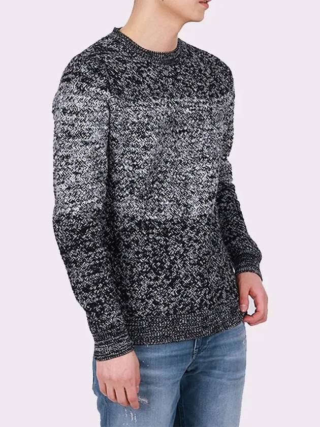 Bokashi coated knit that goes well with men's black NIT117 - IKALOOOK - BALAAN 4