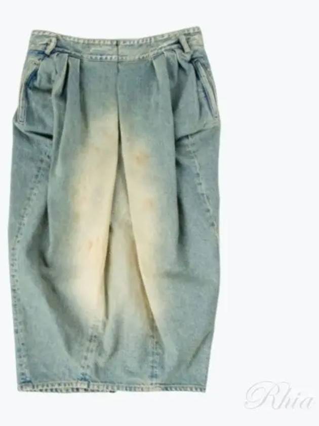 Denim Ruffle H-Line Skirt Dirty Wash - MAISON MARGIELA - BALAAN 2