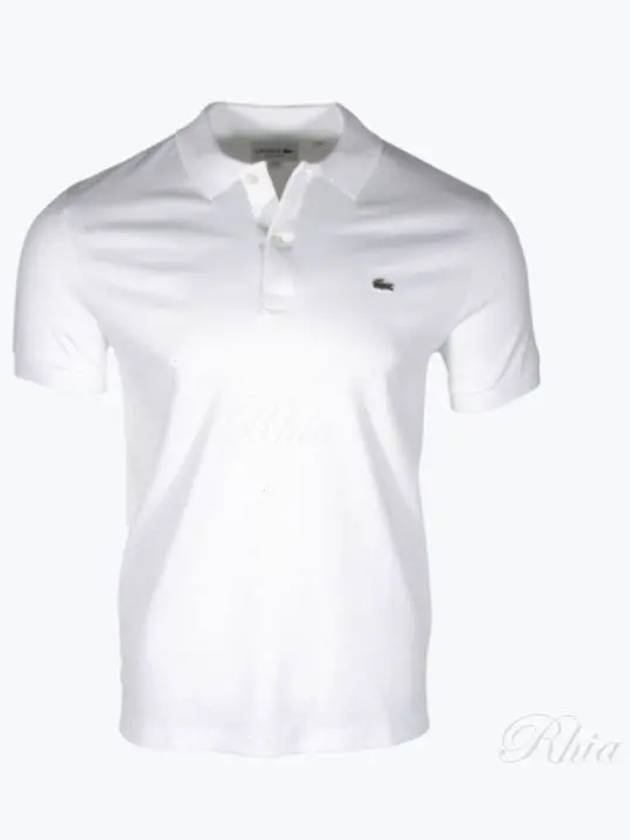 Men’s Regular Fit Pima Cotton Polo Shirt White - LACOSTE - BALAAN 2