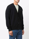 Keve Face Wool V-neck Cardigan Black - ACNE STUDIOS - BALAAN 5