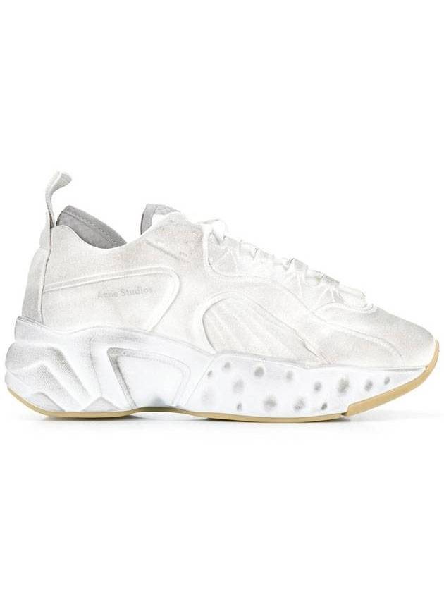 Manhattan Tumbled Low Top Sneakers White - ACNE STUDIOS - BALAAN 1