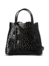 Mina 20 Vienne Wave Lux Calfskin Tote Bag Black - ALAIA - BALAAN 2